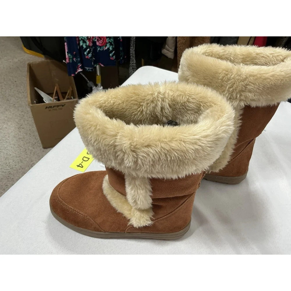 Womans NWD Style & Co Witty Pull On Midcalf Boots 9 M Rust Lined